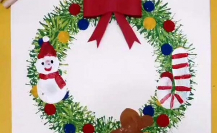 Christmas wreath crafts for preschoolers